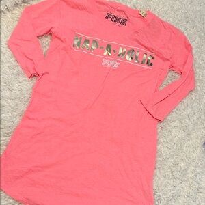 PINK Victoria's Secret Pink Nap-A-Holic Long Sleeve sleep NWT SIZE XS